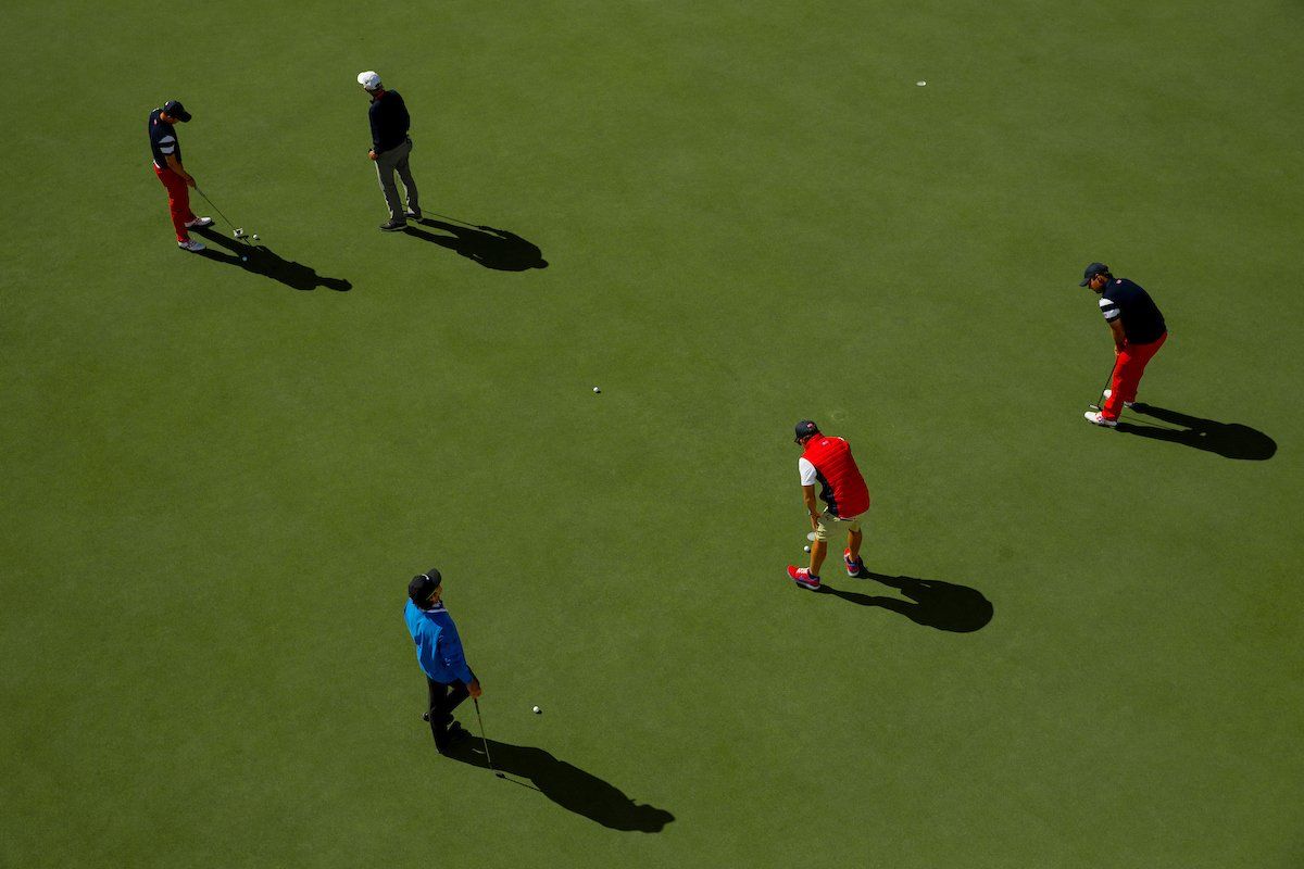 Photographer Darren Carroll drone shot at Presidents Cup Golf Tournament
