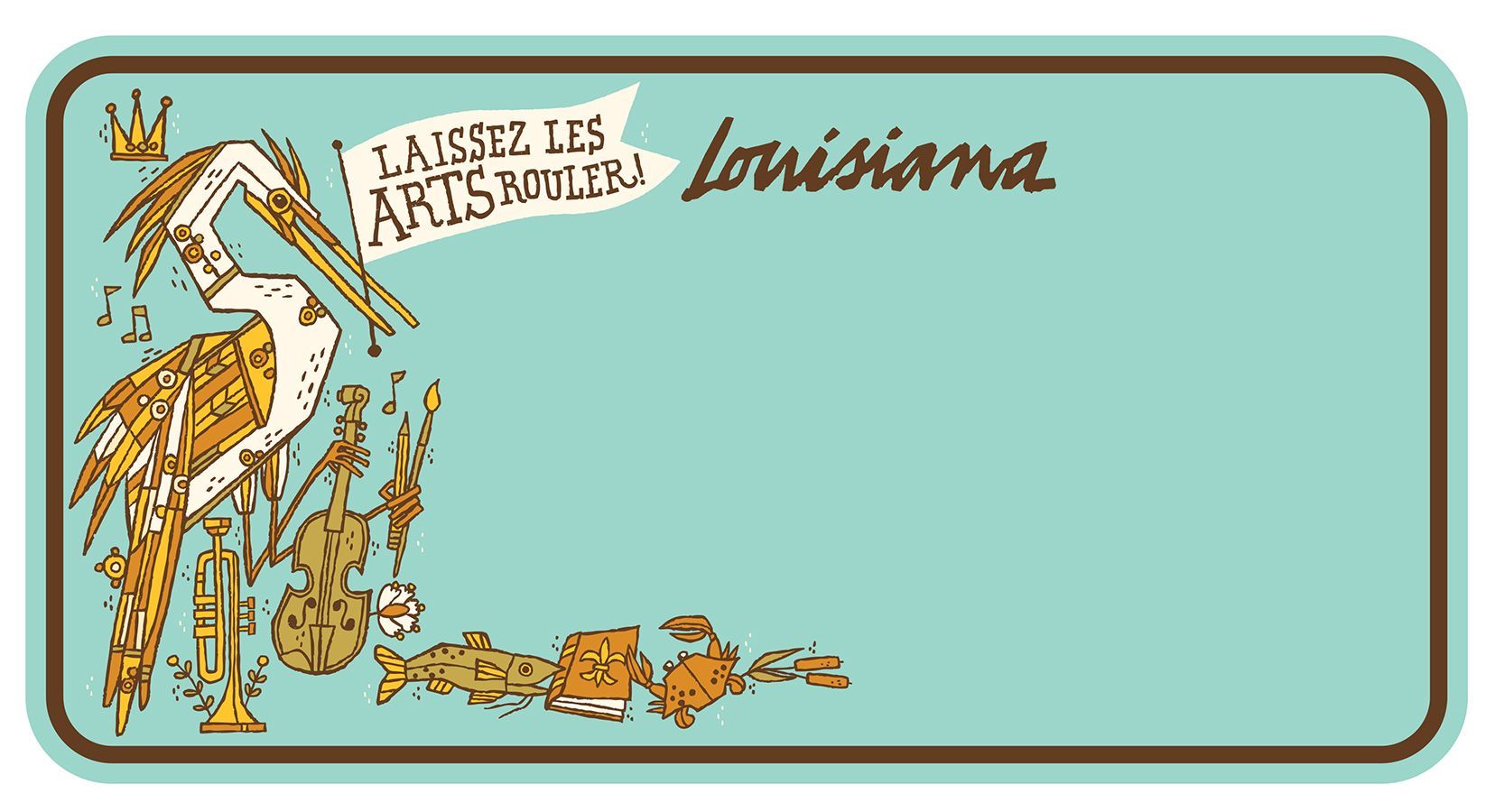 illustration for the new state of Louisiana license plates