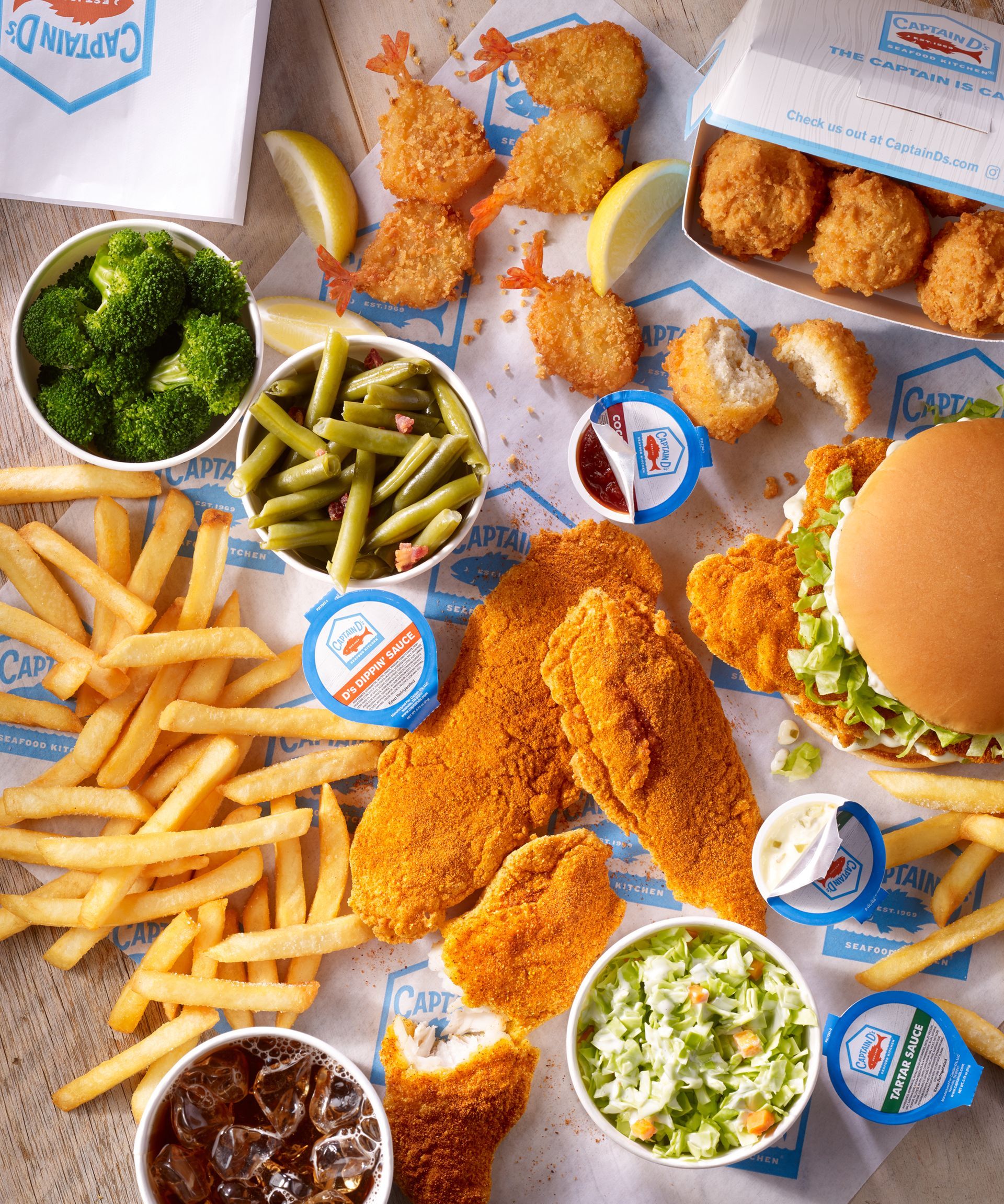 Food Photographer Rusty Hill Overhead Cajun Lineup