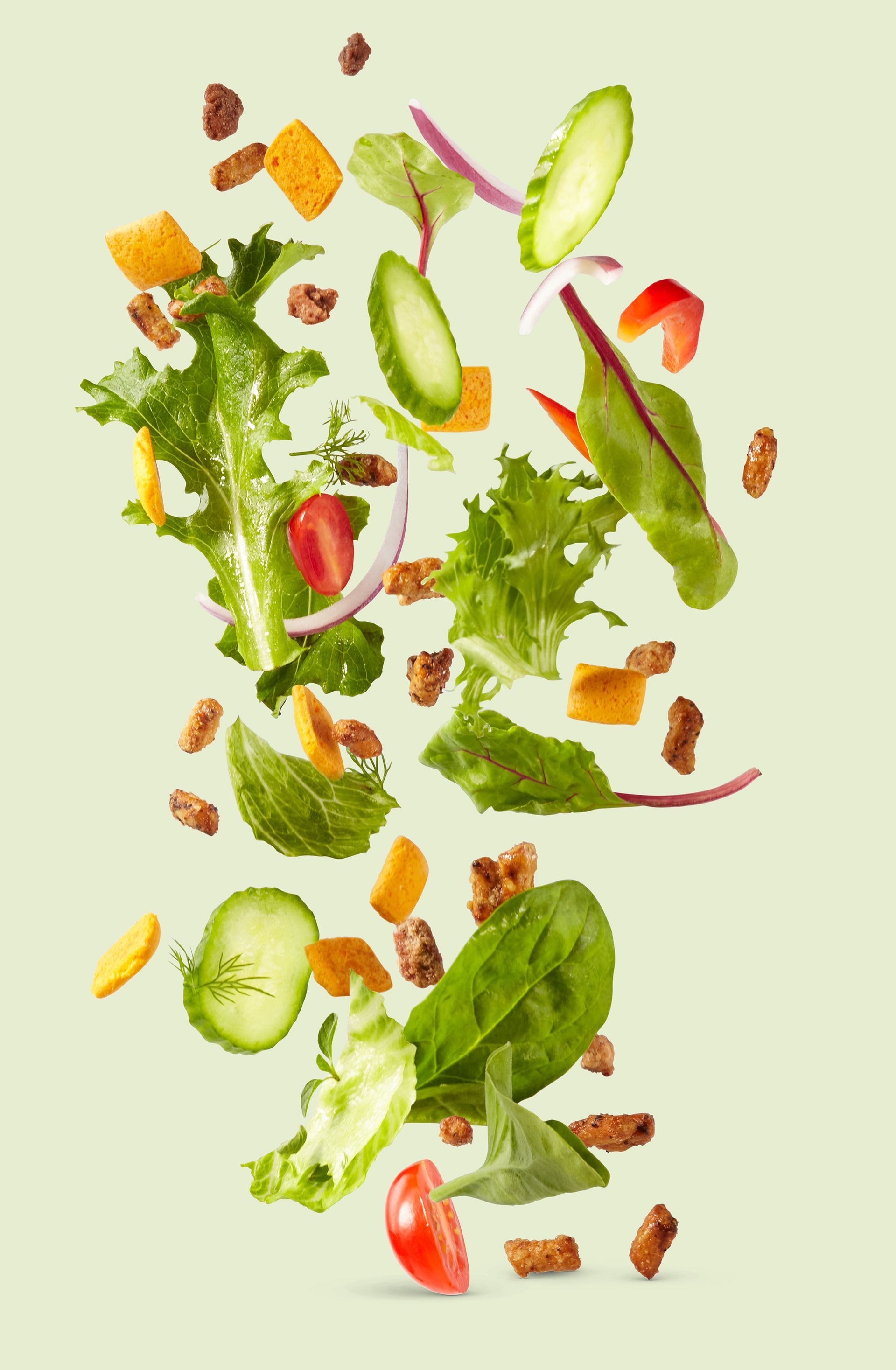 Food Photographer Rusty Hill Salad Falling