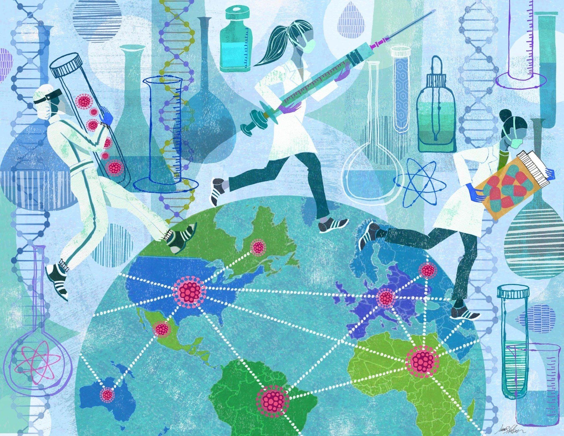 Illustrator James Nelson Race for the Vaccine 