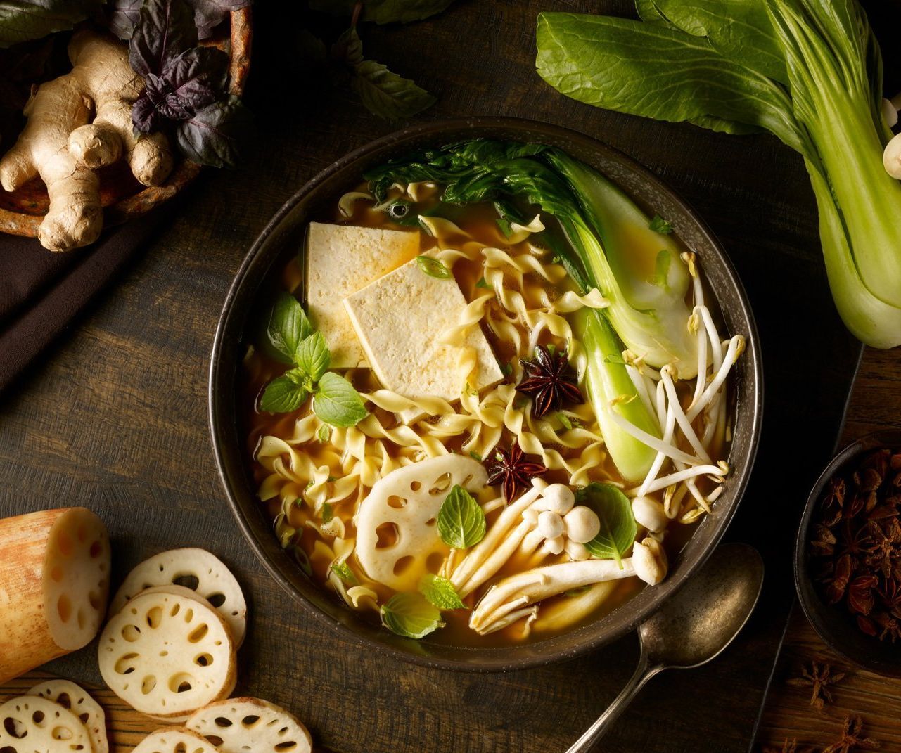 Food Photographer Rusty Hill Vegan Noodle Soup
