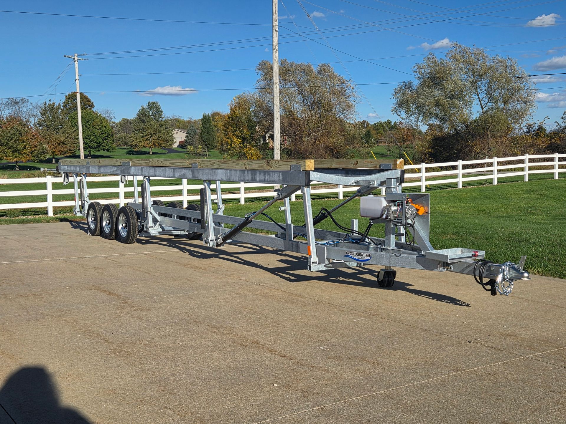 Galvanized Hoosier pontoon trailer