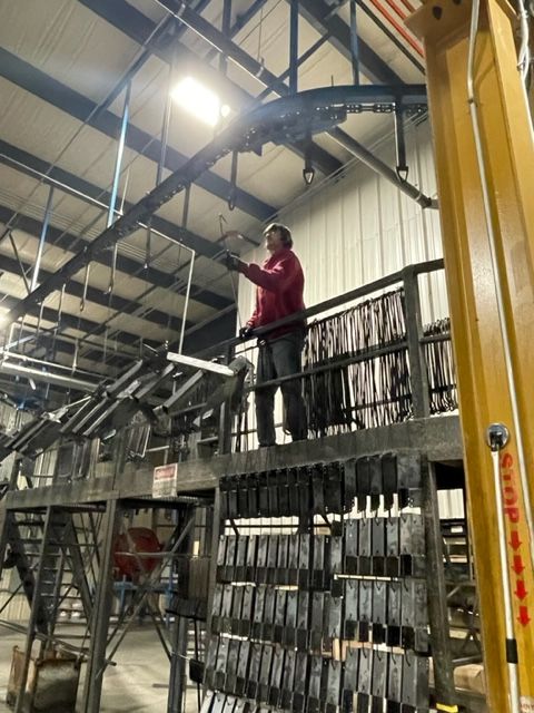 Paint booth procedure at yacht club trailers