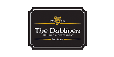 A logo for the dubliner irish bar and restaurant