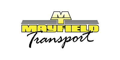 A mayfield transport logo on a white background