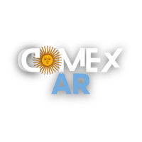 Un logo para comex ar con un sol