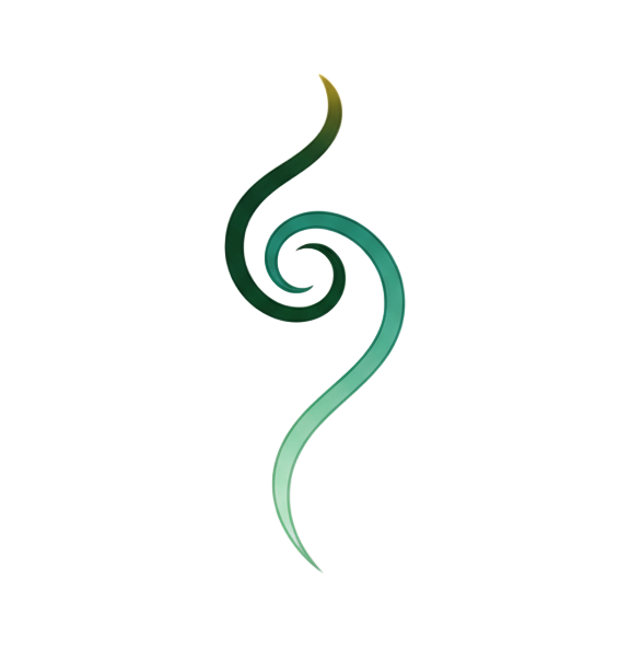 Green and teal spiral design.