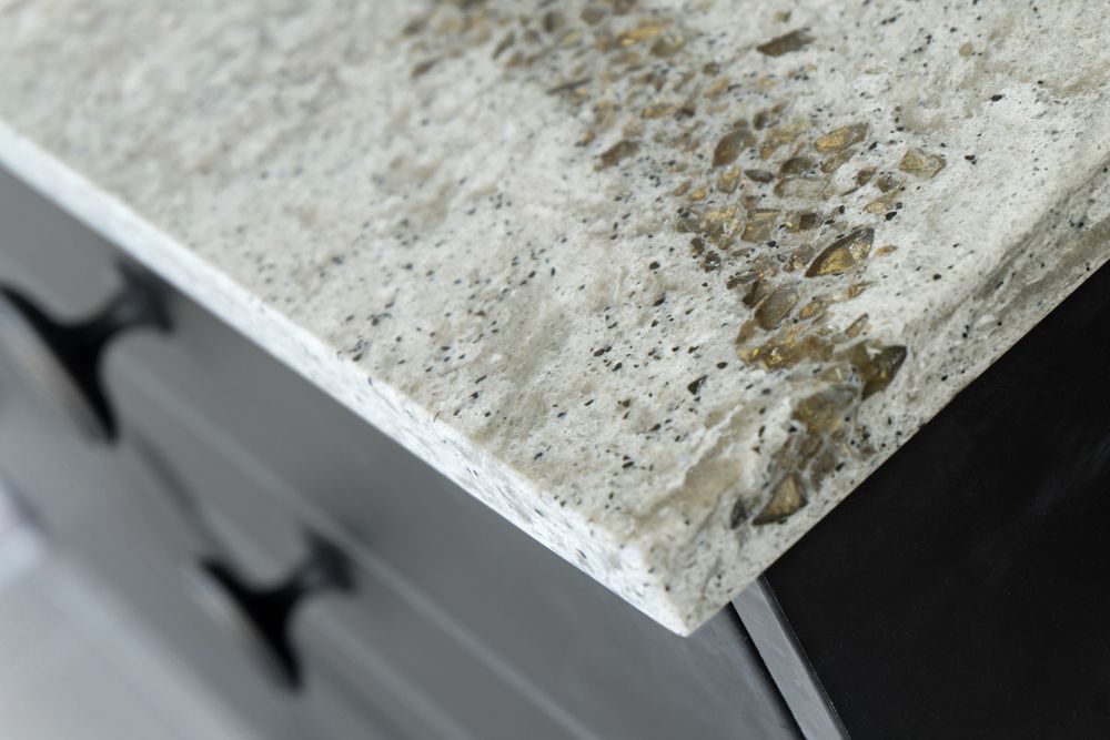 Close-Up Of A Speckled Granite Countertop