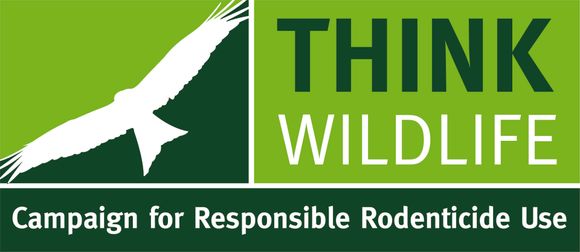 Think Wildlife logo - white bird on green background