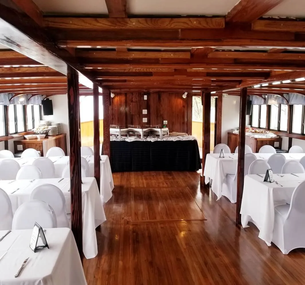 Dining room at lowest deck — Albany, NY — Dutch Apple Cruises