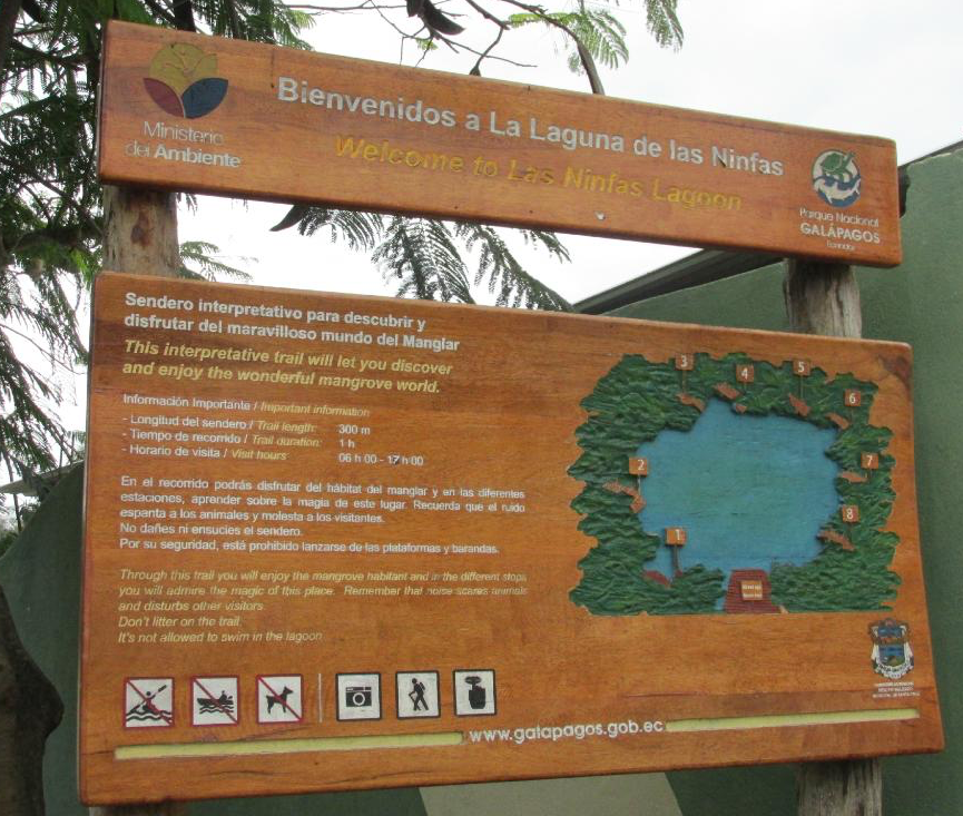 A sign that says bienvenidos a la laguna de los ninos