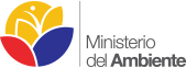 A logo for ministerio del ambiente with a flower in the middle.