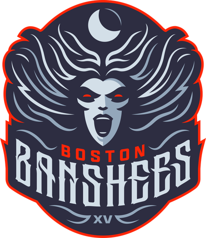 A logo for the Boston Banshees shows a woman with red eyes