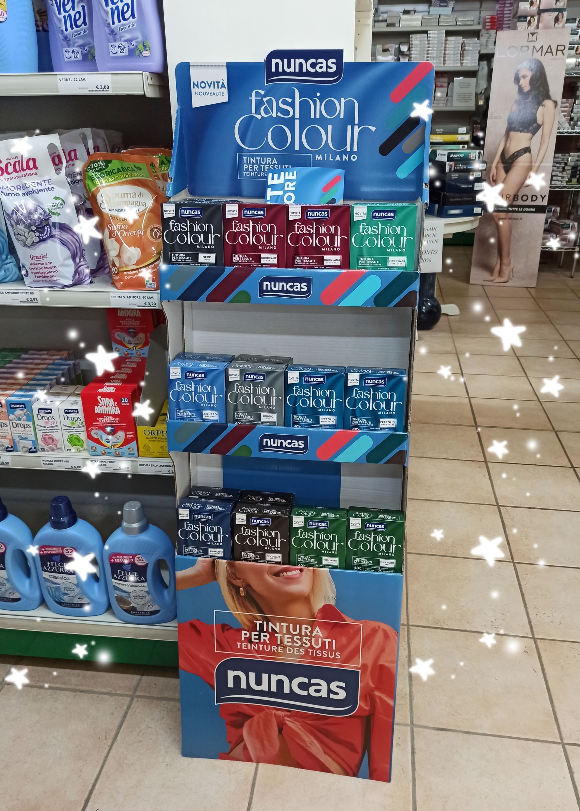 Nuncas Fashion Colour. la tintura in polvere che rinnova i tessuti in tutta praticità e sicurezza, con una resa professionale di altissima qualità.