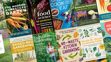 An image of gardening book covers