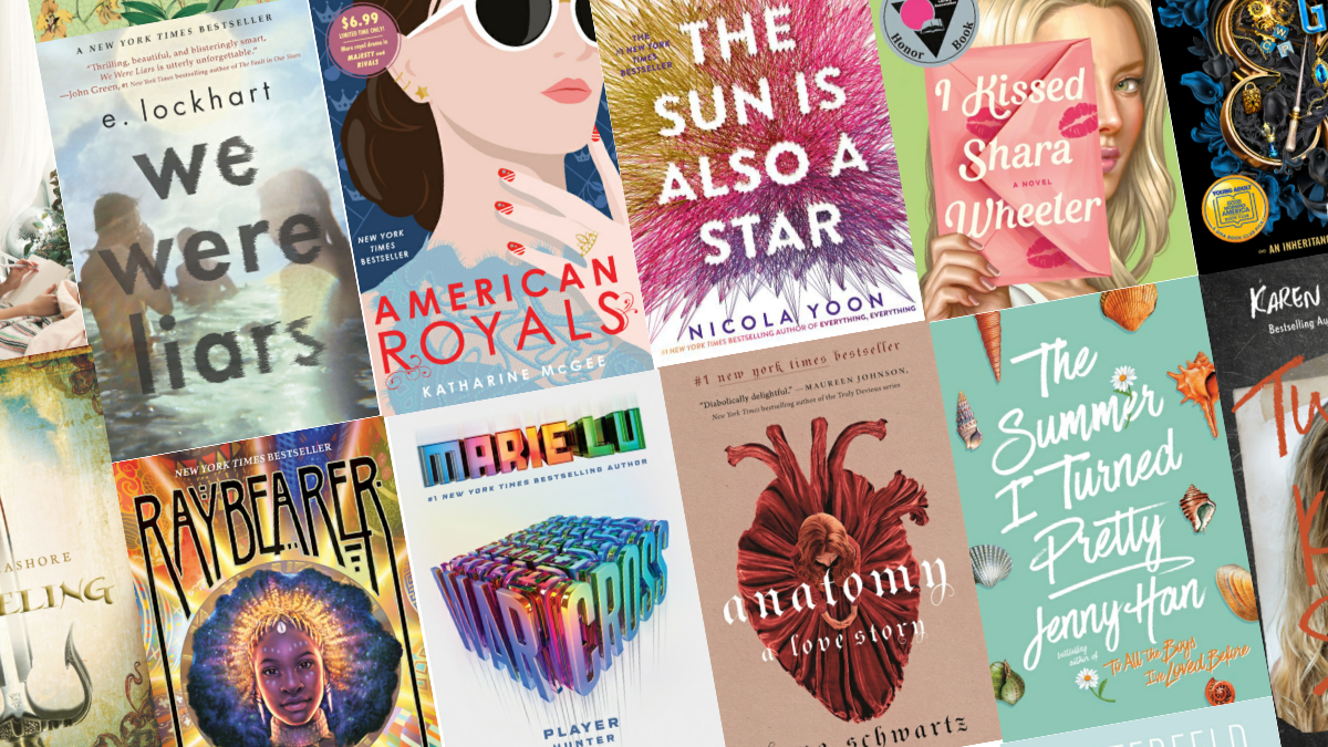 Bookcovers of summer reads for teens