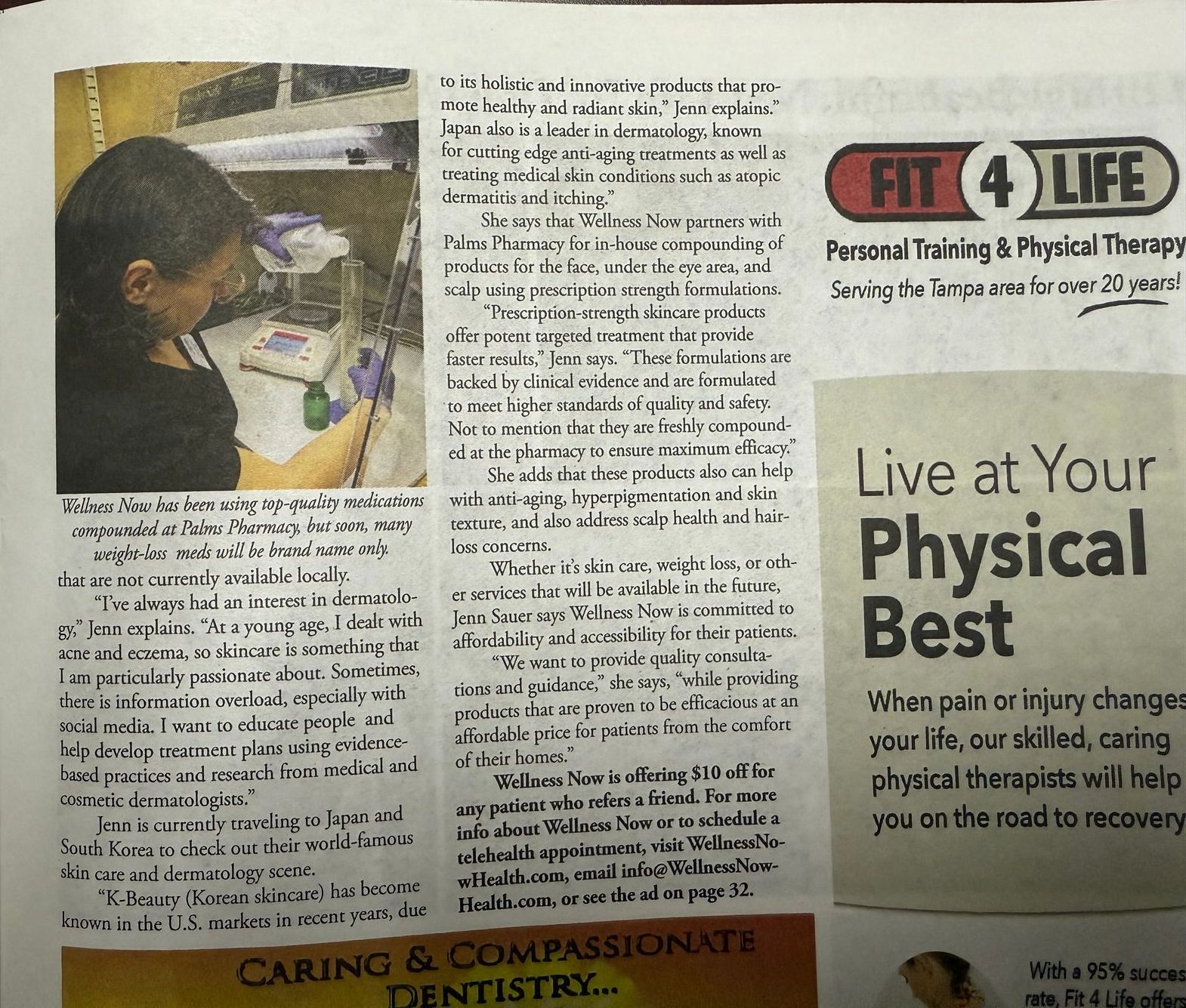 Text from a newspaper ad: