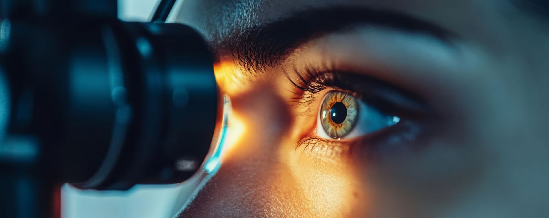 Precision diagnostic imaging of a human eye performed by an experienced eye care doctor.