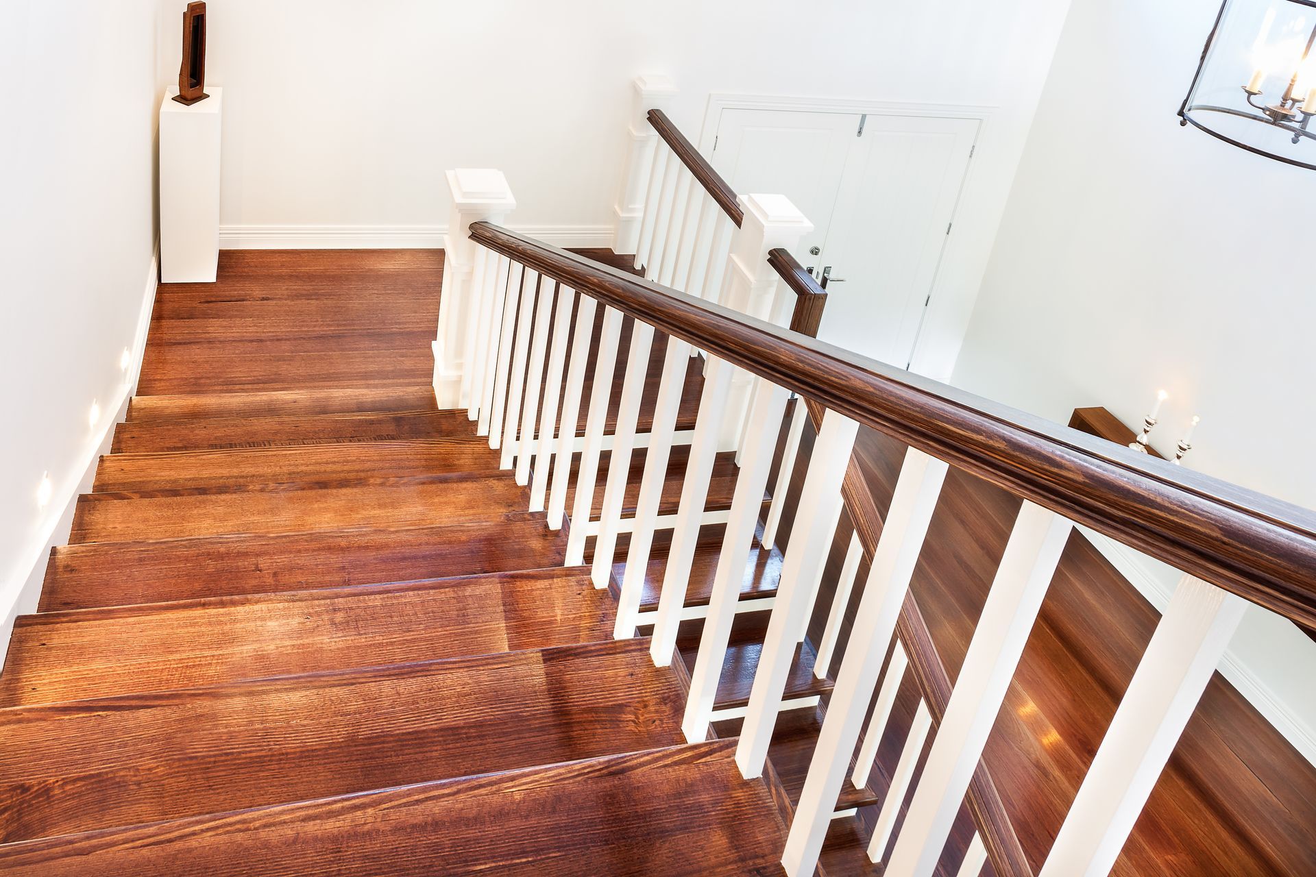 beautiful wooden stairs after professional stair renovation