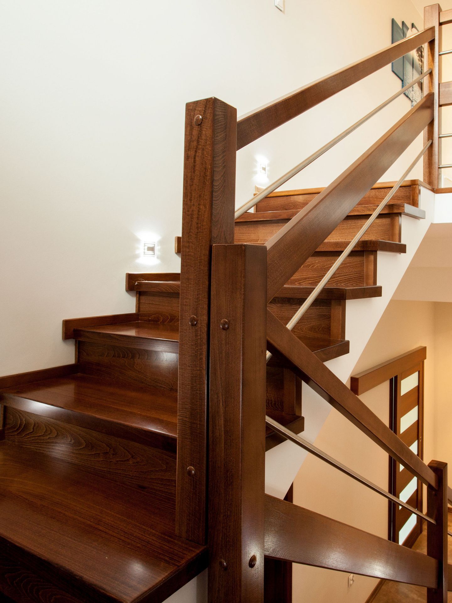 beautiful wooden stairs after professional stair renovation