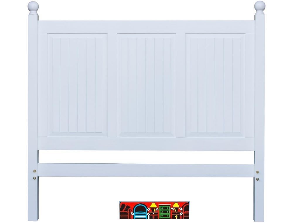 Beachfront Full-Size Headboard, crafted from solid wood, featuring a white finish. Available at Bratz-CFW in Fort Myers FL
