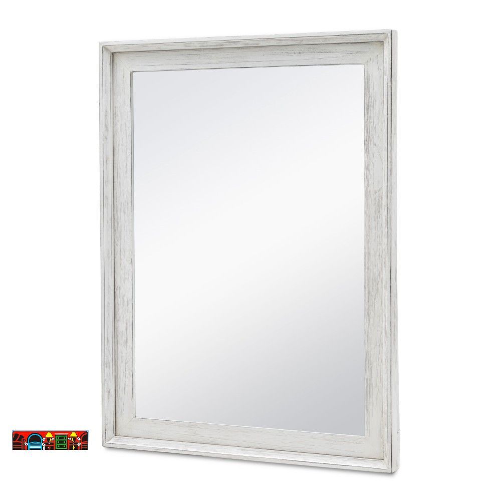 White distressed mirror available for sale at Bratz-CFW, Fort Myers, FL.
