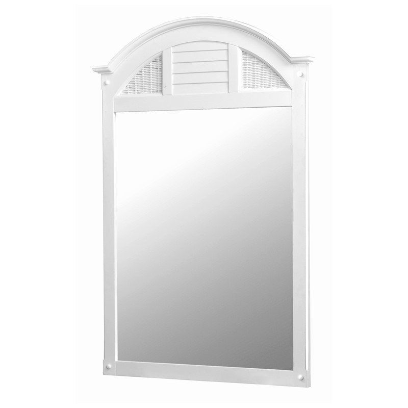 new white bedroom mirror with wicker accents for sale at bratz-cfw/fort myers fl.