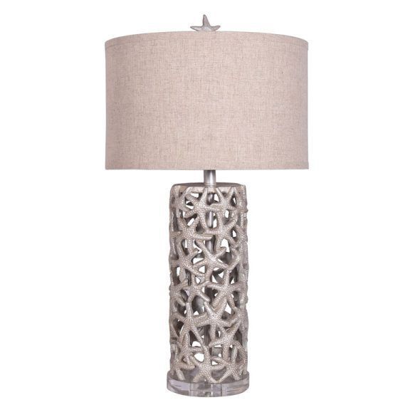 Darla
30” Starfish Table Lamp with Crystal Base, Beige