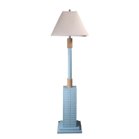 Floor Shutter
63” Polyresin Coastal Shutter Floor Lamp, Blue