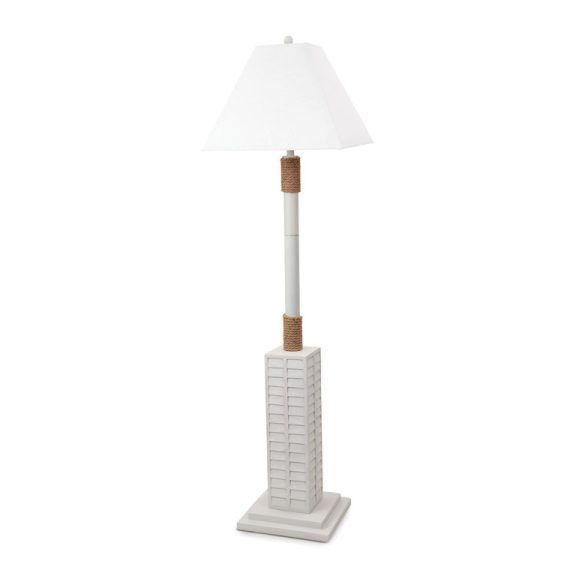 Floor Shutter
63” Polyresin Coastal Shutter Floor Lamp, Off White