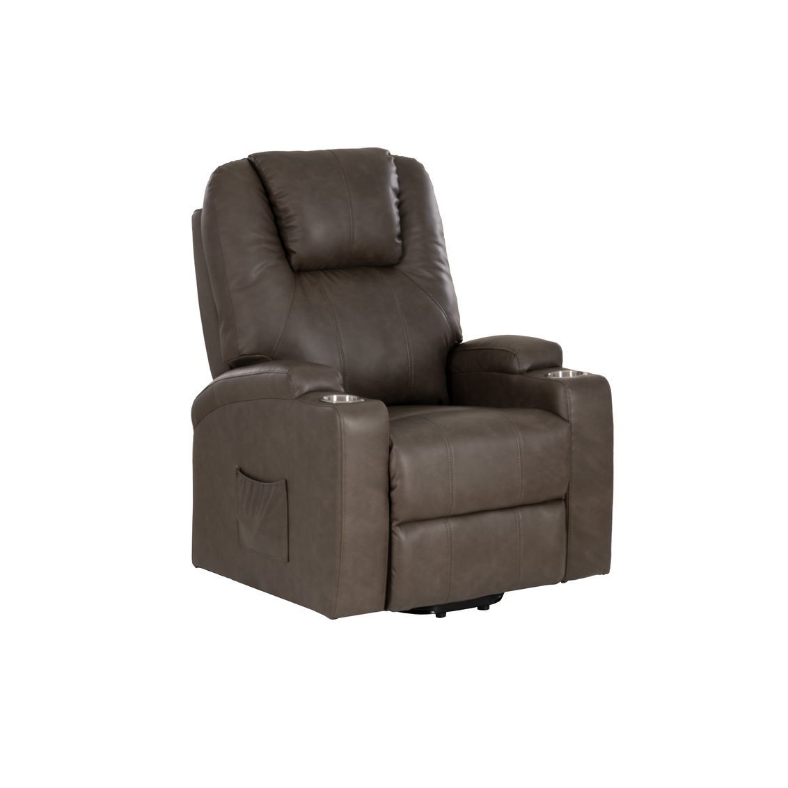 New hi-back mushroom color power lift recliner with pocket