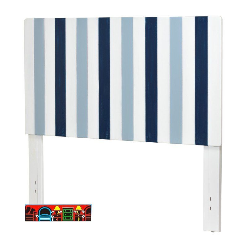 new tri-color blue & white striped queen headboard for sale at bratz-cfw/fort myers fl.