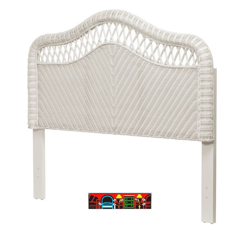The Santa Cruz white wicker bedroom Headboard is available at Bratz Consignment Furniture Warehouse in Fort Myers, FL.
