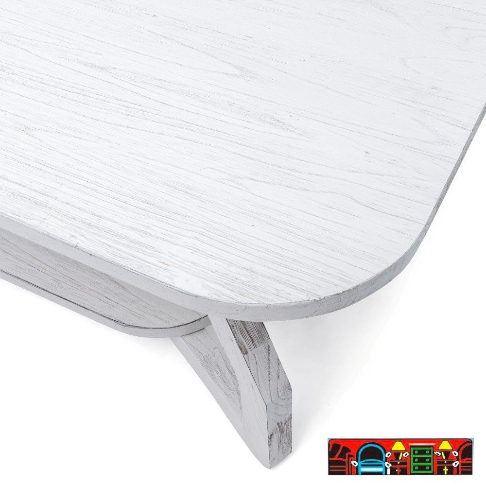 The Surfside Cocktail Table, featuring weathered white wood, is available for sale in Fort Myers, FL, at Bratz-CFW. Top detail.