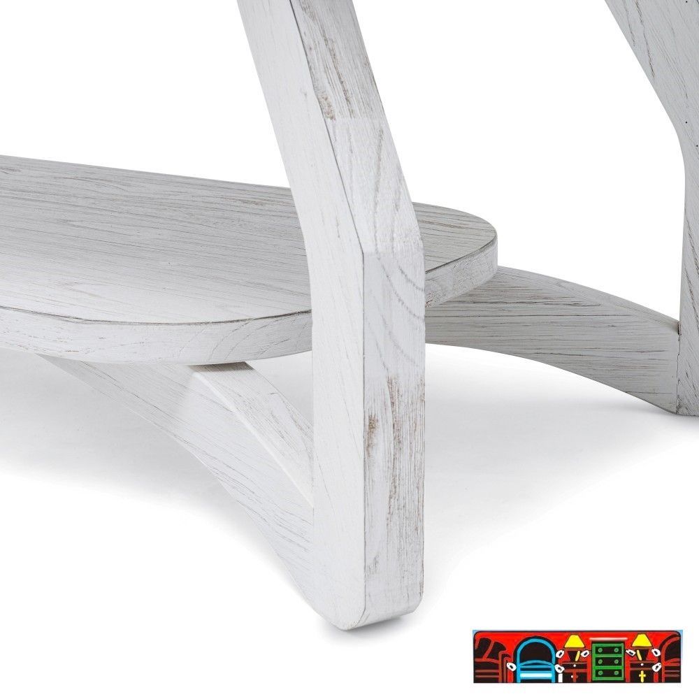The Surfside Cocktail Table, featuring weathered white wood, is available for sale in Fort Myers, FL, at Bratz-CFW. Base detail.