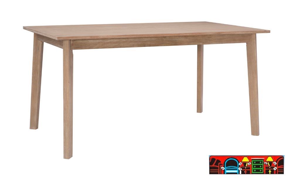 The Daly dining rectangular table, made of wood in a natural color. It is available at Bratz-CFW in Fort Myers, FL.