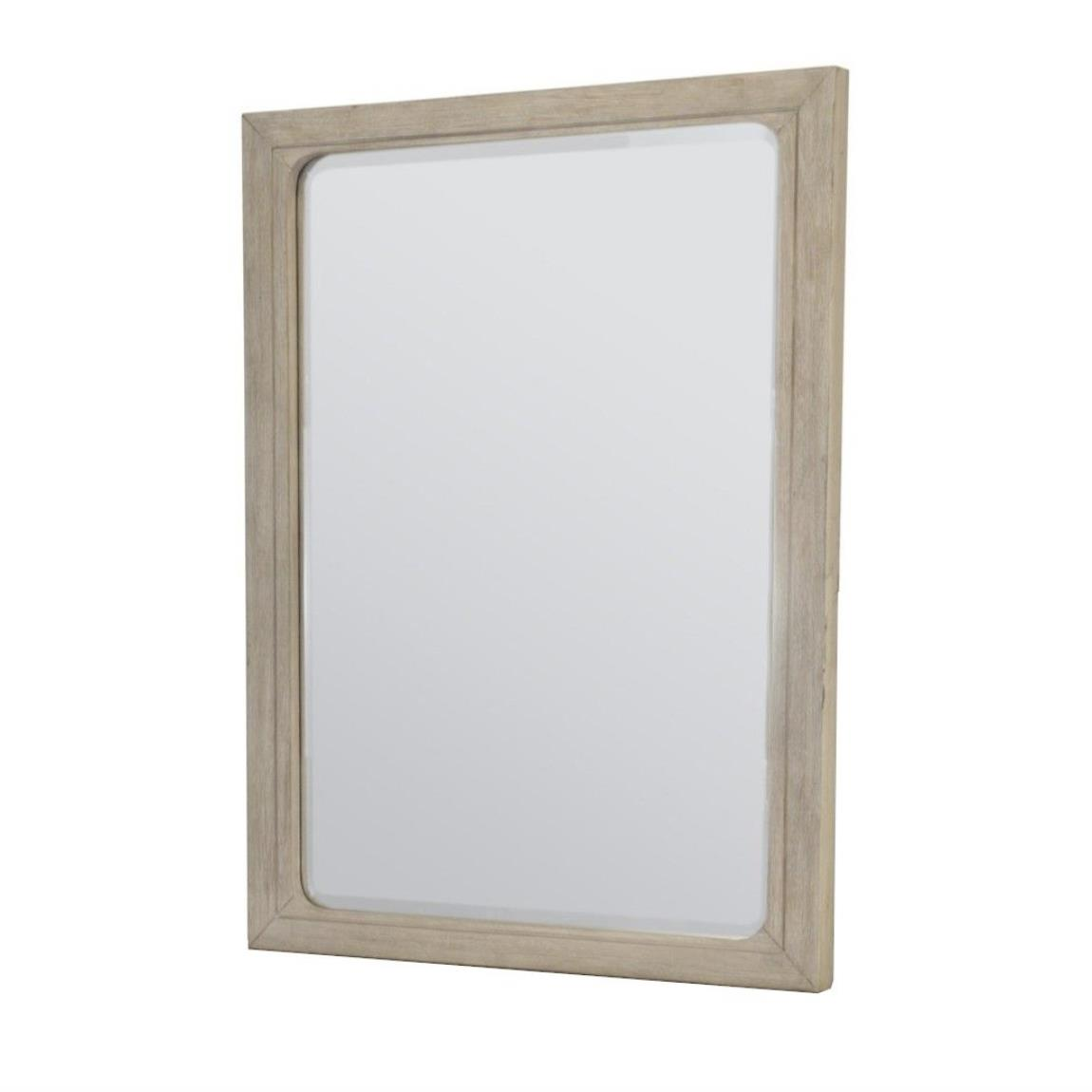 glazed driftwood rectangle mirror