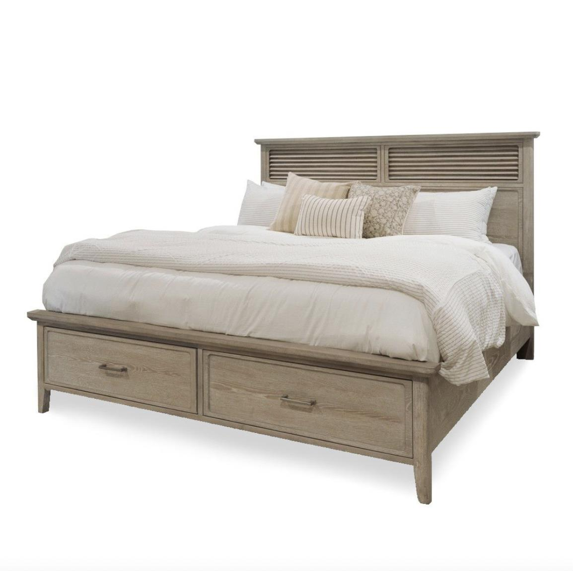 glazed driftwood storage bed