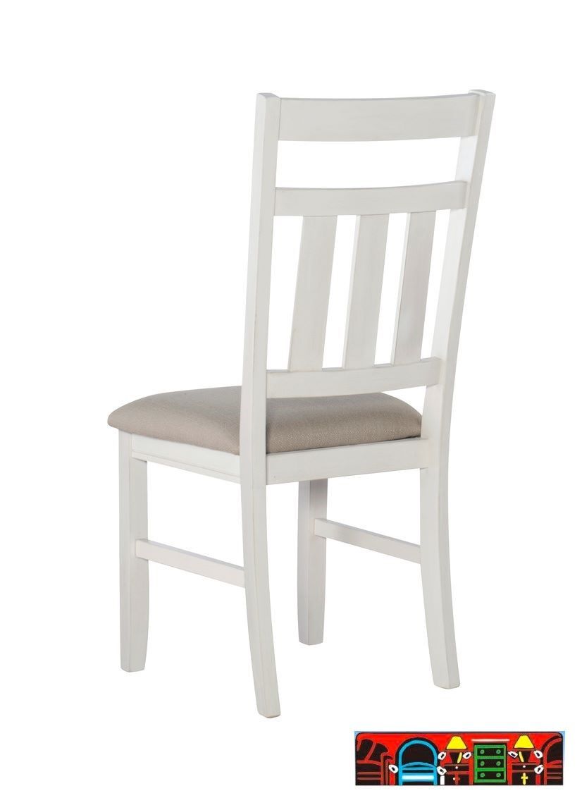 The Torino white side chair back with beige cushion, for sale at Bratz-CFW, is available in Fort Myers, FL.