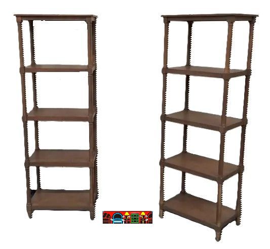 used 5 shelf brown wood etagere for sale at bratz-cfw/fort myers fl.