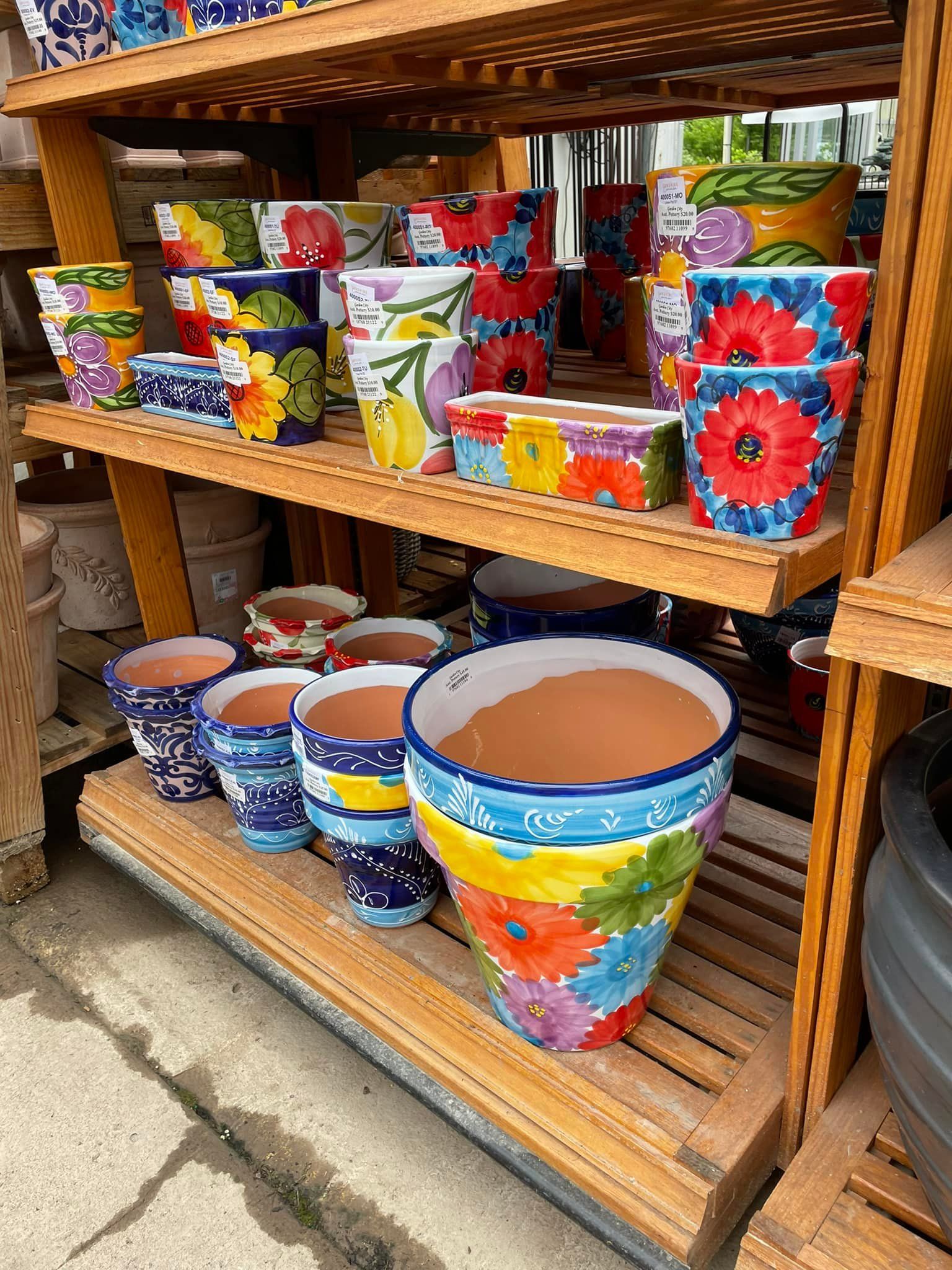 pottery, fountains, statuary