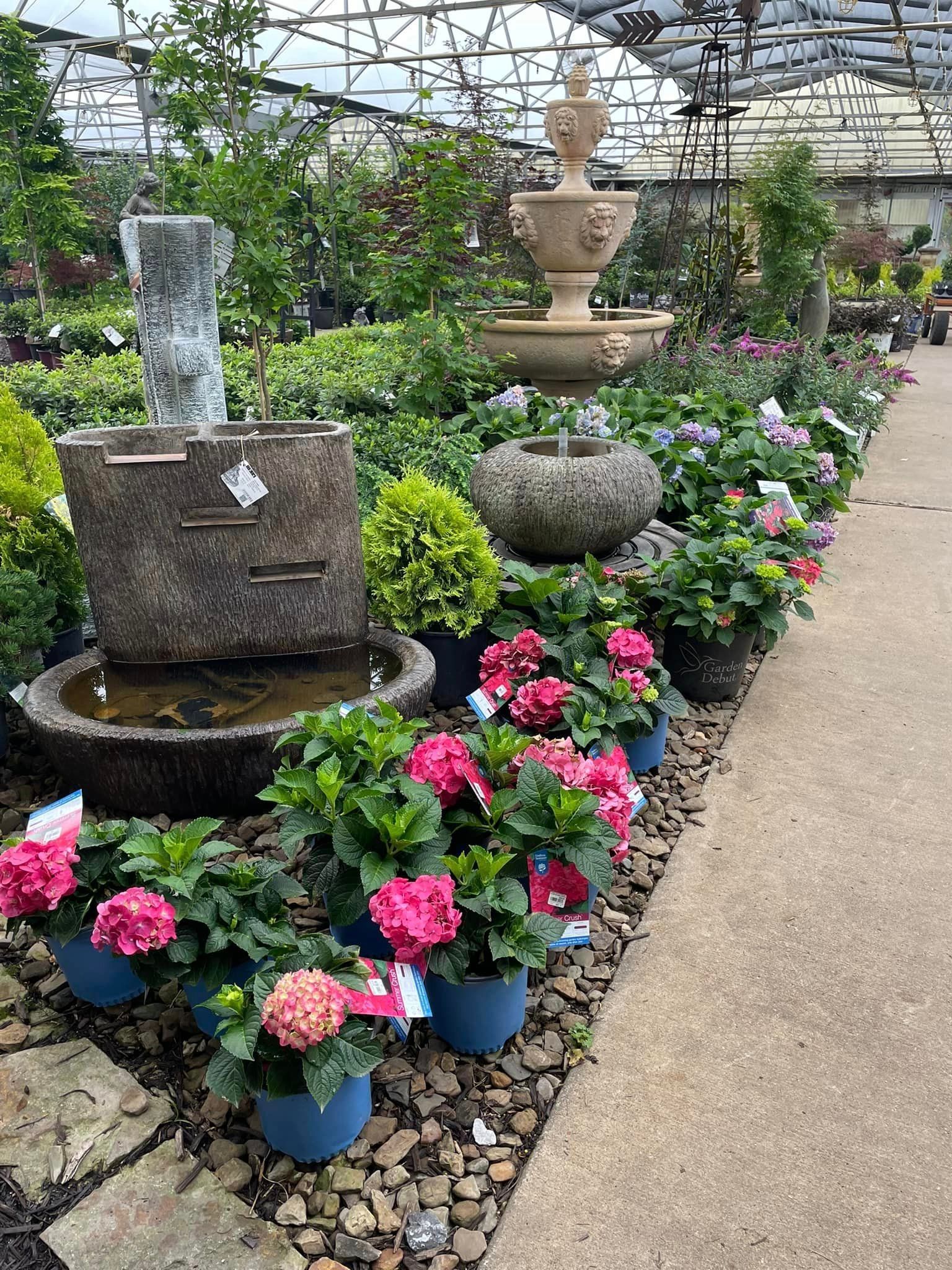 pottery, fountains, statuary