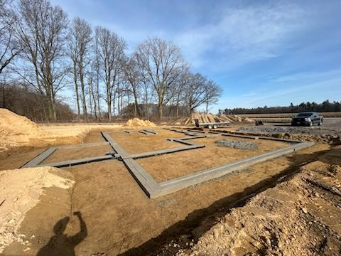 Footings and foundation for new build completed. Prepared and backfilled with excavator.