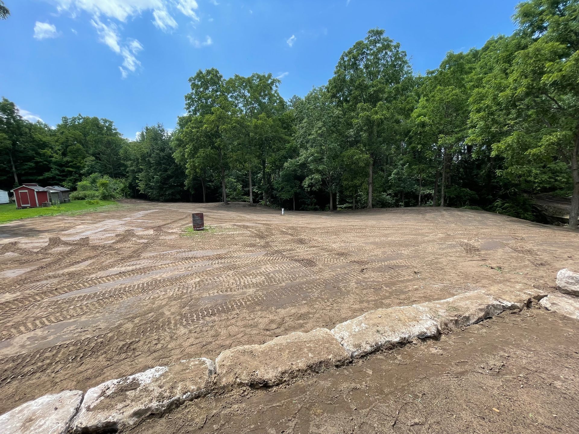 Completed demolition project, clean and levelled.