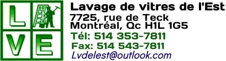 A logo for lavage de vitres de l' est