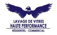 Le logo de lavage de vitres haute performance est un aigle bleu aux ailes déployées.