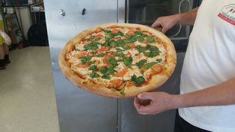 New York style pizza fresh out of the oven