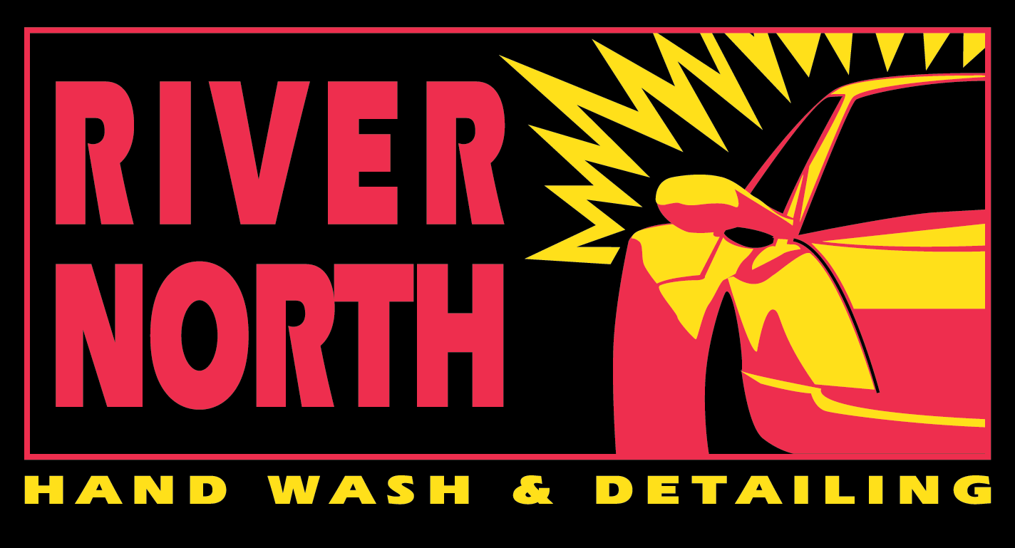 A logo for river north hand wash and detailing