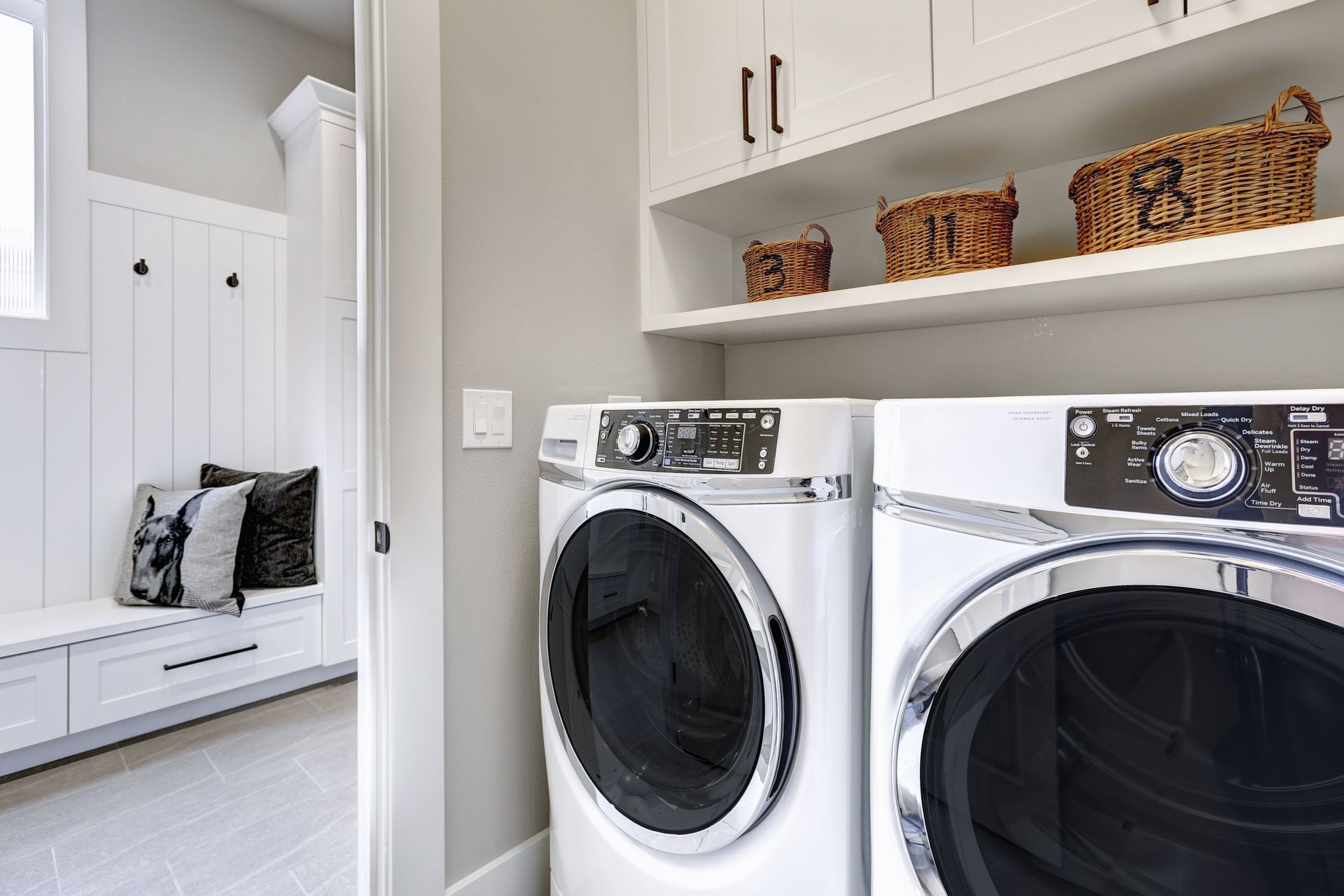White laundry room — Timberville, VA — Matt’s Appliance Service Inc
